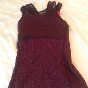 Lululemon burgundy pink mesh tank 4